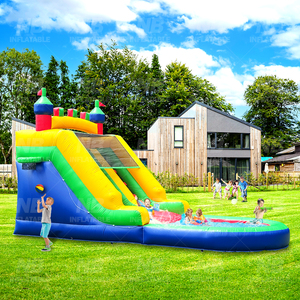 PVC Kids <b>Inflatable</b> Bouncer Castle With <b>Slide</b> Commercial Jumping House Blower for Party Rentals <b>Inflatable</b> <b>Water</b> <b>Slide</b> Inflatabl - Product Image 2