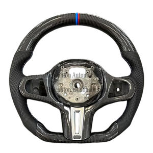 พวงมาลัยรถยนต์หนังคาร์บอนไฟเบอร์เหมาะสำหรับ G20 G28 G29 G30 G32รุ่น G11 G38 - Product Image 1