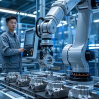 Segment de liaison de bras robotique CNC en aluminium usiné sur mesure, composants OEM usinés sur mesure, dessin requis