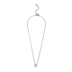 Collana con Ciondolo a Lettera K in Acciaio Inossidabile Angelina, Gioiello Minimalista Unisex per Uso Quotidiano, Catena Singola da 1 Cm - Product Image 1