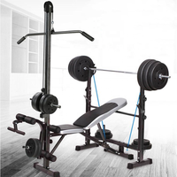 Banc de gymnastique pour homme, set pour exercices de résistance, réglable et portable