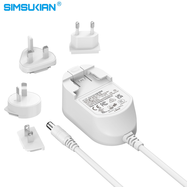 Travel DC Power Adapter Universal Plug in AC Adapter 5V-24V 1A-3A 15W-24W PC Material Wall Adapter