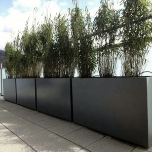 Jardinières rectangulaires <span class=keywords><strong>en</strong></span> aluminium enduit de poudre, durables, imperméables et portables, pour plantes et <span class=keywords><strong>fleurs</strong></span> de jardin, vente <span class=keywords><strong>en</strong></span> gros - Product Image 1