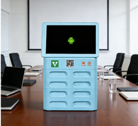Armoire de recharge pour téléphone portable LCD, casier, station de recharge, kiosque (batterie externe non incluse)