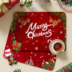 Tapete para encimera de cocina navideño de 40x60 cm, absorbente, aislante del calor, rectangular, de fibra de poliéster, para barra de bar - Product Image 3