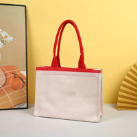 Sac en toile réutilisable et durable, rembourré et épais, avec un design personnalisé sur mesure, imprimé singe de dessin animé, motif graphique coloré et design de couleur personnalisé.