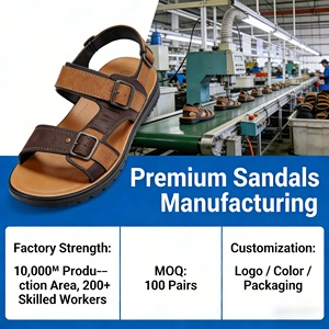 <span class=keywords><strong>Sandali</strong></span> da <span class=keywords><strong>Uomo</strong></span> Slides per L'Estate, Suola Morbida, di Alta Qualità, in <span class=keywords><strong>Pelle</strong></span>, Piatte, per Sport all'Aperto - Product Image 2