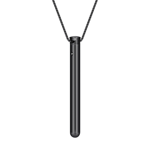 2026 Neuer <span class=keywords><strong>USB</strong></span>-Aufladbarer Edelstahl-Modeanhänger Massagestab Vibrations-Halskette mit Kette - Product Image 5