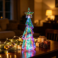 LED Weihnachtsbaum-Dekorationslicht, Schillerndes USB-Betriebenes Tischgesteck, Handgefertigter Stern, Festtagsgeschenk