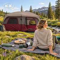 Tente familiale grande capacité à parois droites Kawagebo Kamp (KK) avec sac de transport pour camping en plein air et en voiture – Fournisseur