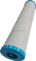 Kartrid Filter air karbon aktif biru besar 20 inci NSF42 disetujui untuk rumah, Hotel, kantor, penyaringan air industri