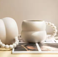 Nouvelle tasse en céramique de style chinois beige/bleu en porcelaine osseuse, écologique, de haute qualité, originale, pour le café et le thé, pour les couples, pour la maison