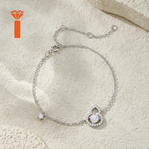 Bracciale a Forma di Zucca Ispirato al Desiderio in <span class=keywords><strong>Argento</strong></span> Sterling <span class=keywords><strong>925</strong></span> con Moissanite Centrale e Accento a Stella per Protezione e Gioia Simbolica - Product Image 4
