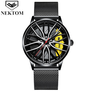 Nouveau SVJ luxe hommes montre-bracelet haut marque <span class=keywords><strong>voiture</strong></span> roue montres jante moyeu 3D modèle étanche bracelet en cuir pour BMVV M4 hommes - Product Image 2