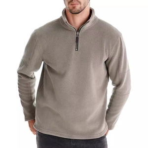 Sudadera de punto con cuello alto y media cremallera para hombre, de forro polar, manga larga, transpirable, grosor estándar, para ocio, otoño-invierno - Product Image 2