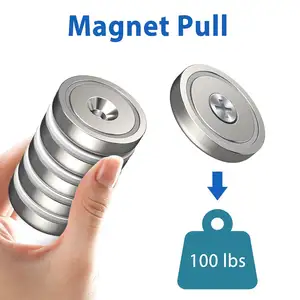 Neodymium Round Base Cup Magnets With Heavy Duty Countersunk Hole