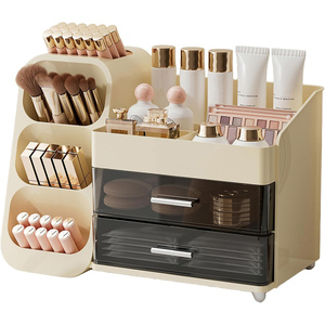 Caja de Almacenamiento de Maquillaje para Baño, Moderna, Rectangular, Resistente al Polvo, Fabricada con Plástico ABS+PET Moldeado por Inyección, Organizador de Cosméticos, 35x19x25cm - Product Image 1