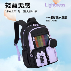 Fashion Waterproof Polyester 3-in-1 School <b>Backpack</b> Set 3-Piece Printed Lunch Box Pencil Case for Middle Students Girls - Product Image 6