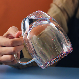 <span class=keywords><strong>Tazas</strong></span> de Vidrio de Doble Pared de Borosilicato Pre-Perforadas para Café con Agujeros para Globo de Nieve de Navidad DIY y Arena Movediza - Product Image 4