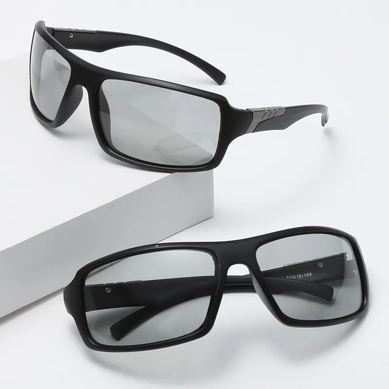 Gafas de sol fotocromáticas polarizadas para hombre, cambio de Color masculinas con lentes de sol, para conducción deportiva, UV400
