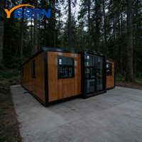 Module de luxe hivernalisé pliable 20 pieds, maison conteneur préfabriquée 40 pieds avec cuisine, extensible, isolée, pour appartement avec chambre