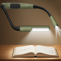 Anpassbare 1600mAh USB-Aufladbare LED-Buchleselampe Tragbare Flexible Augenschonende Hängelampe für Stricken und Reparieren