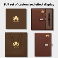 Ensemble cadeau d'affaires avec carnet en cuir personnalisé avec logo pour les événements promotionnels d'entreprise