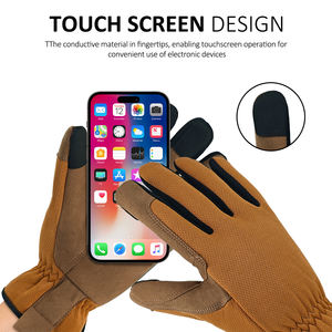 Guantes DE TRABAJO versátiles con palma de cuero sintético y <span class=keywords><strong>PU</strong></span> conductor para uso en pantalla táctil - Product Image 4