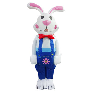 Easter Bunny Inflatable <b>Costume</b> Cartoon Mascot Unisex Holiday Party Prop Walking Performance Use - Product Image 2