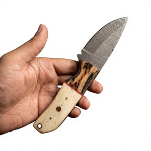 Couteaux Rajput à lame fixe en acier Damas, manche en bois Pakka bleu, garantie de 3 ans - Personnalisable pour la chasse - Product Image 1