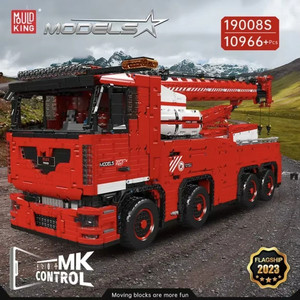 Pour 19008S Camion de remorquage motorisé technique en plastique ABS, <span class=keywords><strong>jouet</strong></span> de construction DIY, modèle MKII, avec contrôle par application, grue mobile en briques - Product Image 3