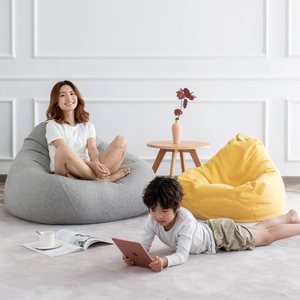 Fauteuils poufs confortables, <span class=keywords><strong>pouf</strong></span> <span class=keywords><strong>géant</strong></span> en forme de larme avec rembourrage en billes, <span class=keywords><strong>pouf</strong></span> pour usage intérieur pour adultes et enfants, canapés de salon relaxants - Product Image 2