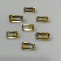 Hermoso Color Mineral Bicolor Citrine Gemstone Separación perfecta Octágonos Loose Citrine Gemstone