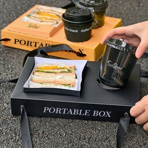 Sunshine Customized Portable Transparent Egg <b>Roll</b> Packaging <b>Box</b> Long Swiss <b>Roll</b> Baked Pastry Portable <b>Box</b> with Handle - Product Image 3