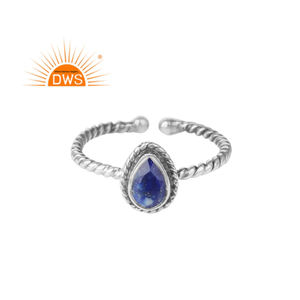 Lapis Lazuli Gemstone Ring Handmade Designer 925 Sterling Silver Ring Antique Rings Jewelry Supplier - Product Image 1
