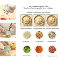 Offre Spéciale Hachoir Électrique Portable Sans Fil pour Ail et Légumes, Lames en Acier Inoxydable, Facile à Nettoyer, en Métal Alimentaire