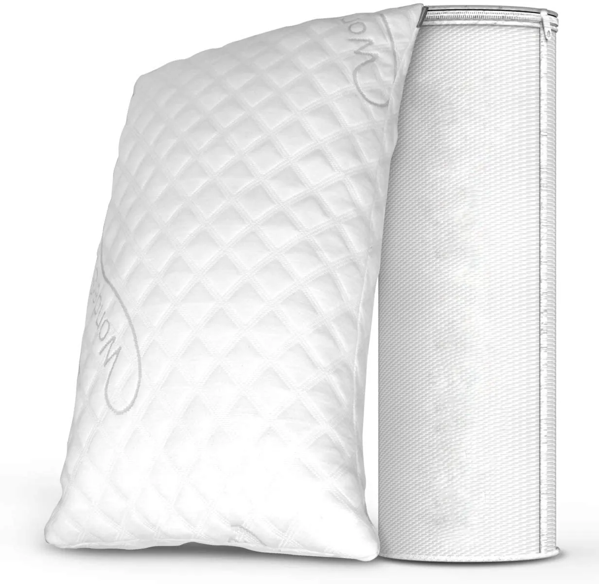 Bamboo Cooling Gel Infused Memory Foam Shredded Sleeping Pillow for Back and Side Sleeper