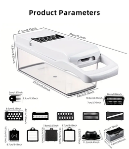 Coupe-légumes manuel multi-lames personnalisé 26 en 1 avec lames en acier inoxydable pour oignon et pomme de terre - Product Image 2