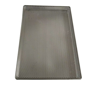 Plateau de cuisson perforé en acier inoxydable, plaque de four en maille robuste <span class=keywords><strong>pour</strong></span> pizza, biscuits, gâteaux, antiadhésif, usage commercial et domestique - Product Image 2