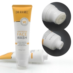 Tubes cosmétiques en plastique personnalisés de 100 ml pour le lavage du visage avec tête de brosse, vente en gros - Product Image 1