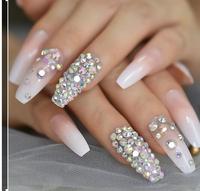 SS3-SS20 1440 pièces Cristaux AB transparents dorés 3D Non HotFix FlatBack Strass pour Nail Art, Décoration de Chaussures et de Danse