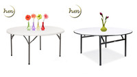 Table de banquet pliable en plastique pour événements - Table de conférence portable de 60 pouces - Design moderne pour hôtels et restaurants - Fabrication à Guangzhou