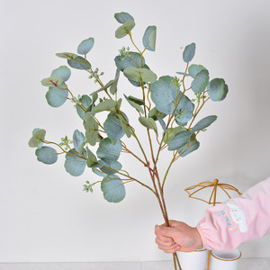 Plante artificielle Laixing Eucalyptus à tige unique, fleur en soie, verdure décorative pour arrangement en vase, décoration intérieure - Product Image 4