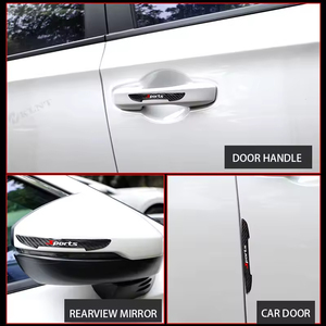 4pcs/set ODKO Logo Kustom Serat Karbon Kulit Tebal 8MIL Perekat Lepas Pasang Pelindung Pintu Mobil Fashion Stiker Pintu Bercahaya - Product Image 2