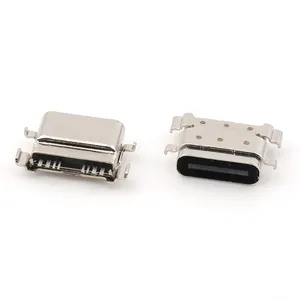 Conector hembra de montaje en PCB USB C impermeable IP67 de 8 pines