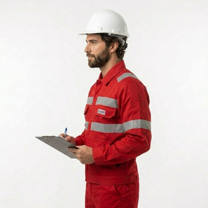 Gilet de sécurité unisexe haute visibilité à bandes réfléchissantes, vêtements de travail en coton, imperméables, anti-rétrécissement, séchage rapide, non toxiques - Product Image 2