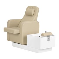 Chaise de pédicure pour salon de manucure avec bain de pieds sans tuyauterie et massage des pieds intégré