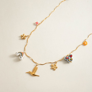 Collar de Cadena de Acero Inoxidable con Baño de Oro de 18K, Diseño Geométrico, Estilo Europeo Moderno, Joyería para Regalo - Product Image 3