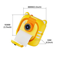 Mini Impresora Térmica Infantil con Diseño de Oso, Impresión Instantánea, Cámara Digital de Fotos y Vídeo, Función MP3, MicroSD, Zoom Óptico 10x-20x