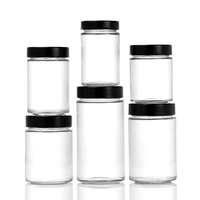 Botol Penyimpanan Kaca Makanan 100Ml 150Ml 180Ml 220Ml 280Ml 380Ml 500Ml Kustom dengan Tutup Sekrup Logam